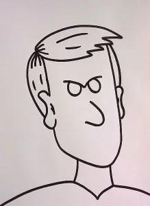 wütendes Gesicht zeichnen - obere Augenlieder stossen an