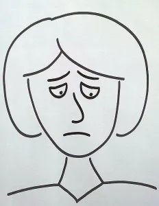 Mundwinkel hängen lassen