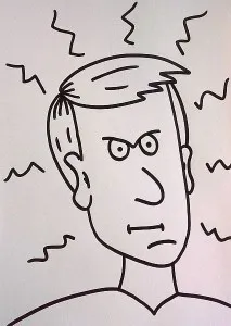 wütendes Gesicht zeichnen - Ausschmückungen