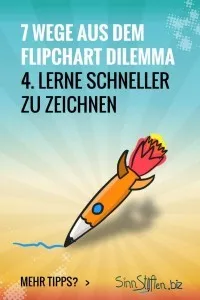 Bist du hin- und hergerissen zwischen deinem Publikum und dem Flipchart? Dann gibt es hier 7 Wege aus dem Flipchart Dilemma während deiner Präsentation. Lerne schneller zu zeichnen.