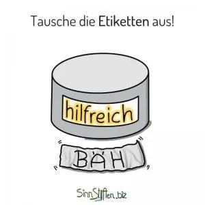 Coaching Karten - Reframing - neues Etikett