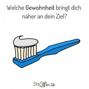 Coaching Karten - Alles Routine - Die Macht der Gewohnheit - Zahnbürste