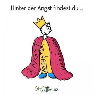 Coaching Karten - Hinter der Angst versteckt sich Wachstum. Wage den Schritt raus aus deiner Komfortzone