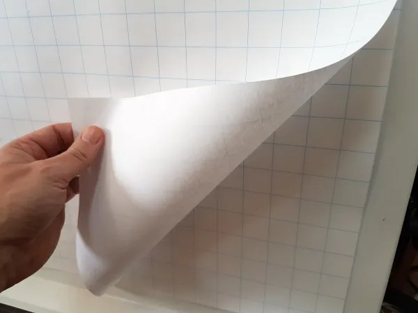 Dreh das Flipchart Papier um