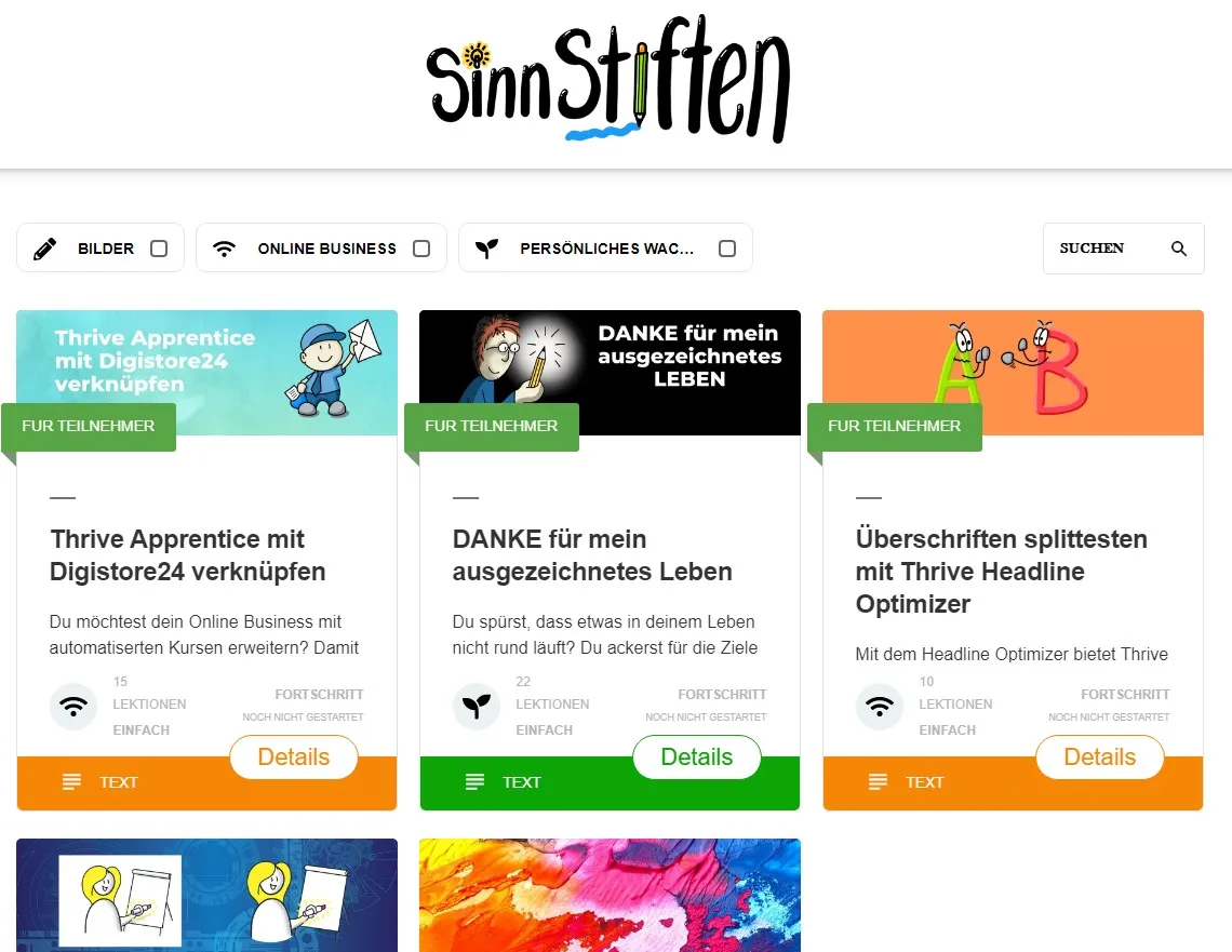 Thrive Apprentice Deine Online Kurse extern