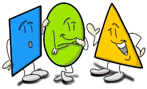 einfache Formen wie Kreis Rechteck Dreieck