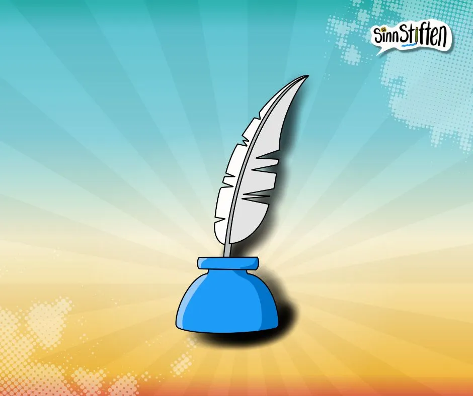 KI Content 2025 - ein Federkiel mit Tintenfass