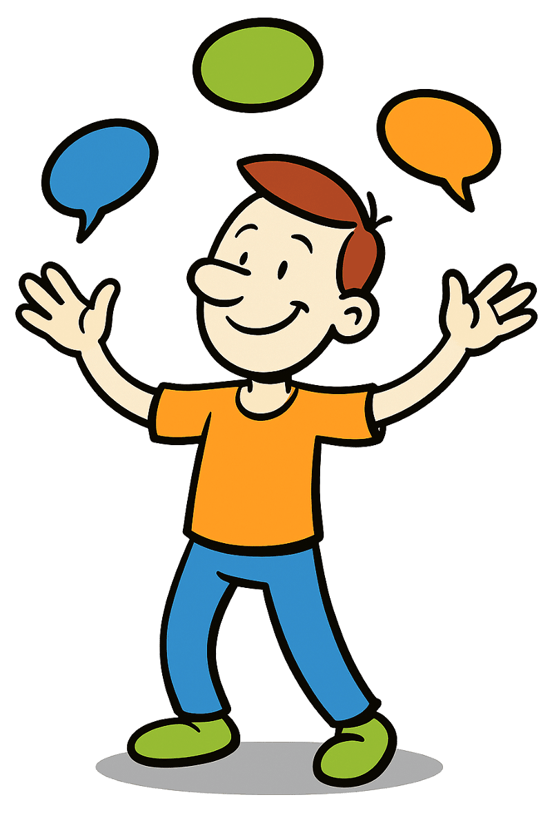 Mit Worten jonglieren