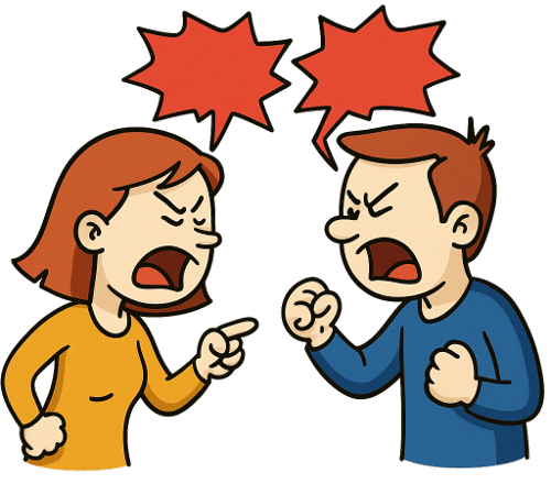 streitendes Paar streitendes Paar